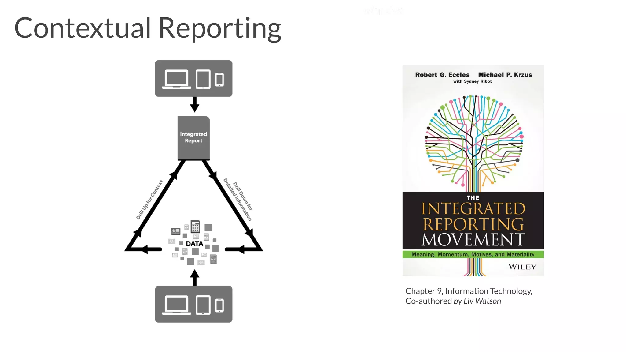 Chapter 9, Information Technology,
Co-authored by Liv Watson
Contextual Reporting
 