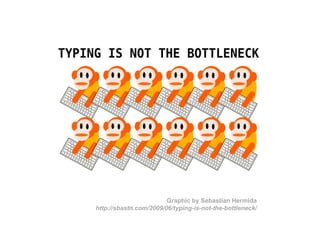 Graphic by Sebastian Hermida
http://sbastn.com/2009/06/typing-is-not-the-bottleneck/
 