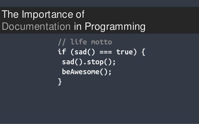 The Importance of Documentation in Programming