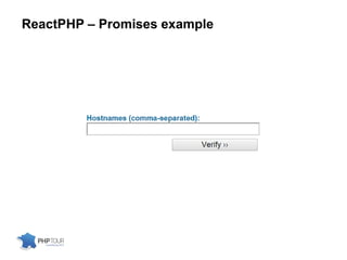 ReactPHP – Promises example
 