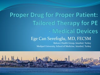 Ege Can Serefoglu, MD, FECSM
Bahceci Health Group, Istanbul, Turkey
Medipol University, School of Medicine, Istanbul, Turkey
 