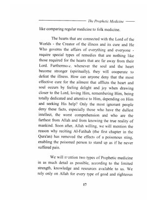 The prophetic medicine