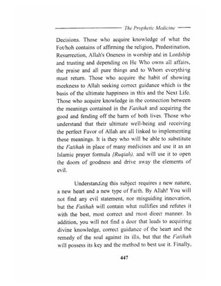 The prophetic medicine