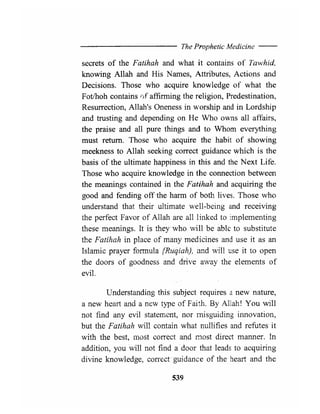 The prophetic medicine