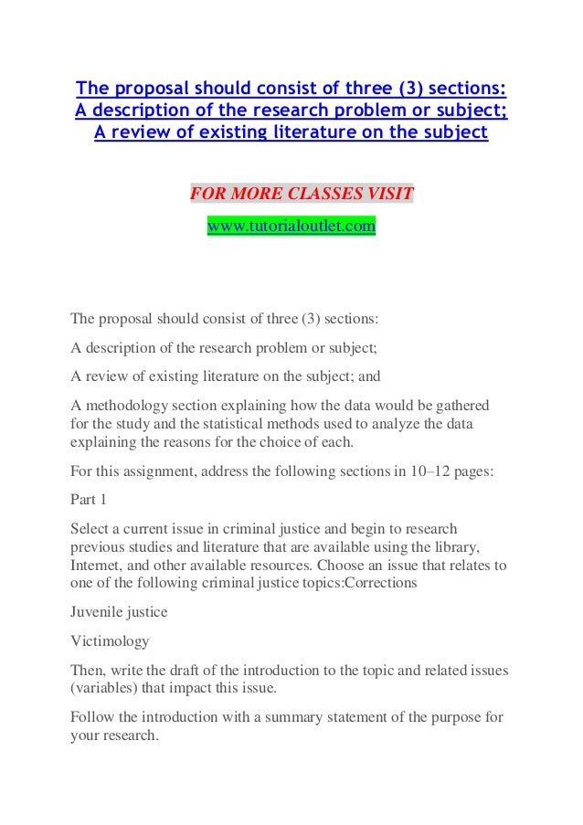 Criminal justice proposal subjects needed
