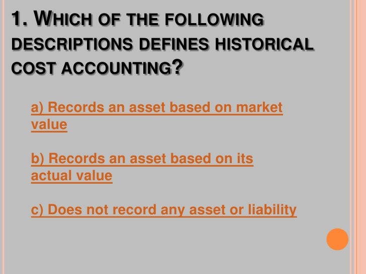 The pros and cons of current cost accounting slide