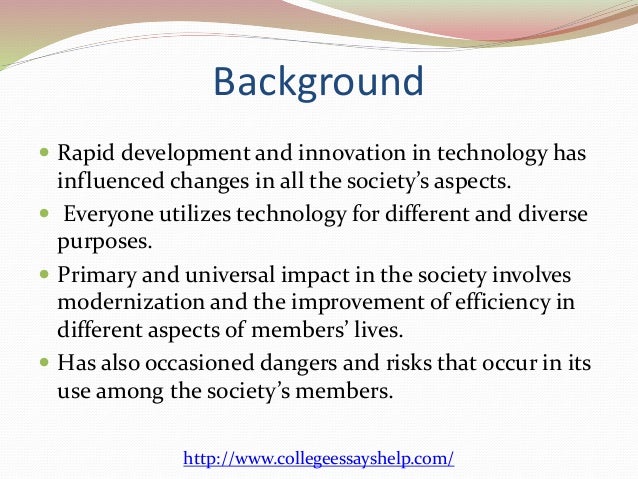 Technology pros and cons essay
