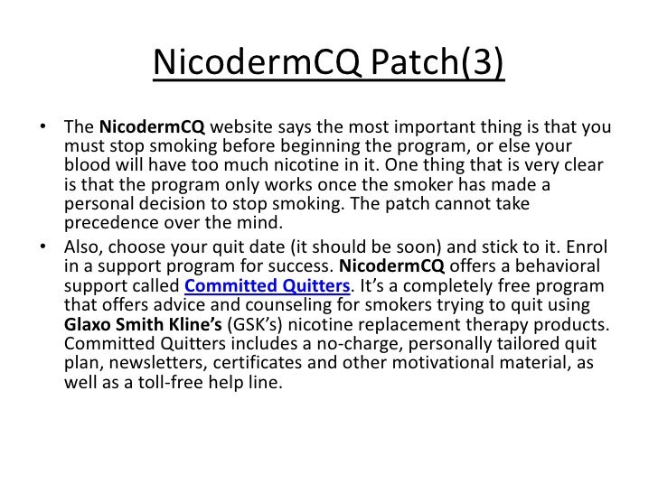 The pros and cons of using nicotine patches
