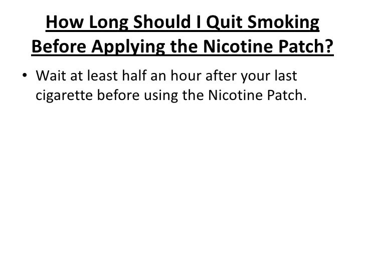 The pros and cons of using nicotine patches