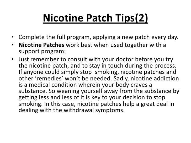 the pros and cons of using nicotine patches nicotine patch how it works