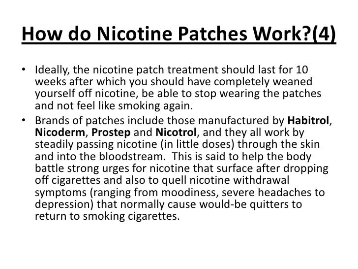 the pros and cons of using nicotine patches nicotine patch how it works
