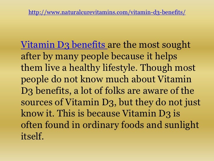 The pros of vitamin d3