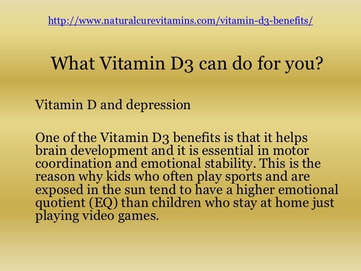 The pros of vitamin d3