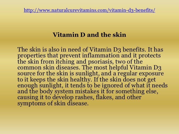 The pros of vitamin d3