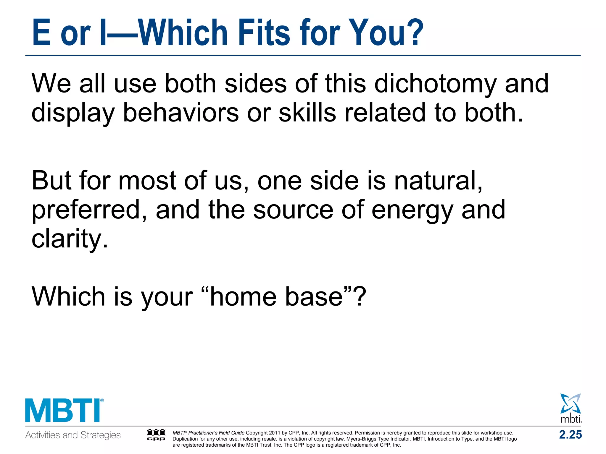 MBTI Type Presentation--Introduction | PPT
