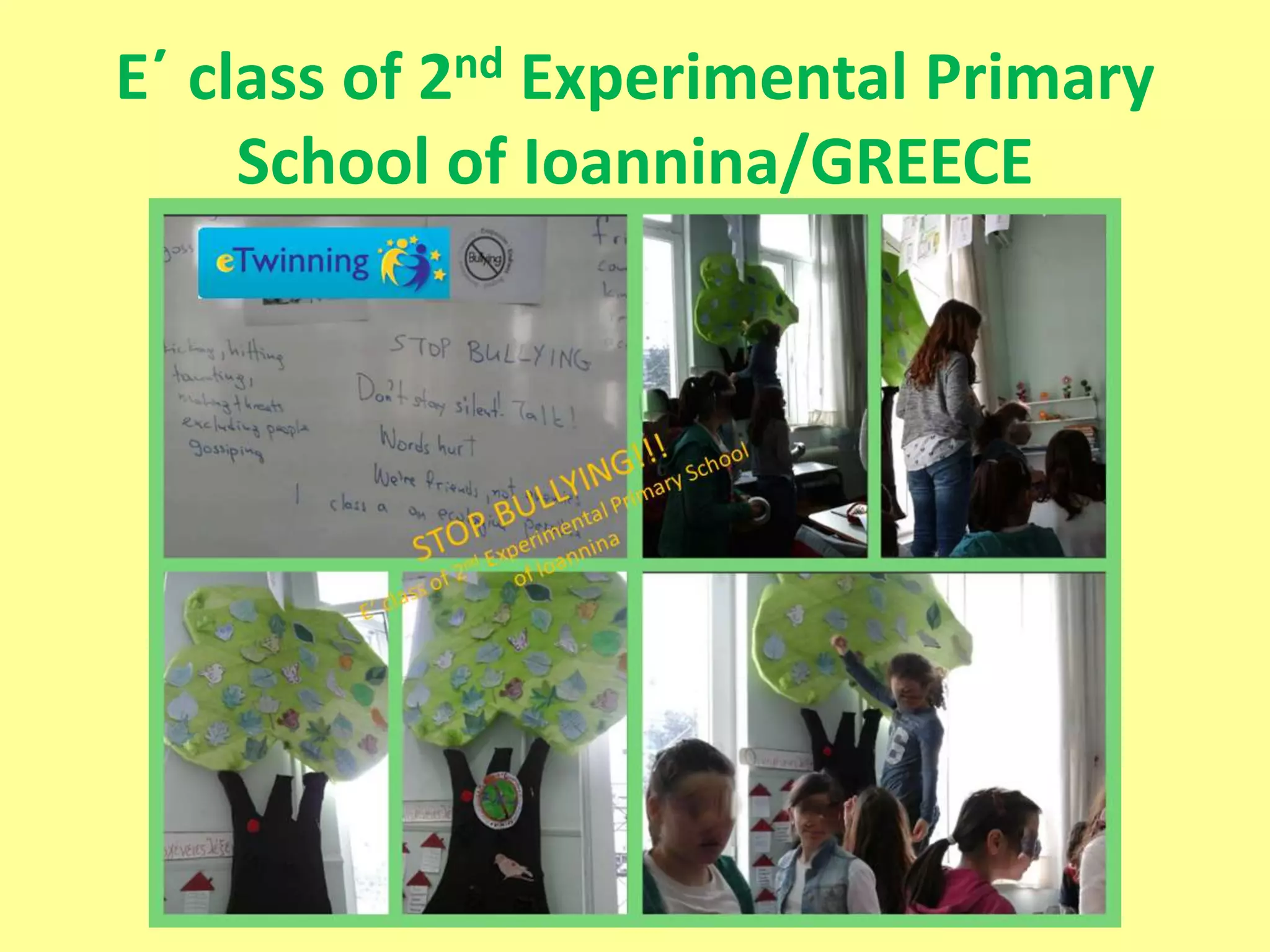 E΄ class of 2nd Experimental Primary
School of Ioannina/GREECE
 