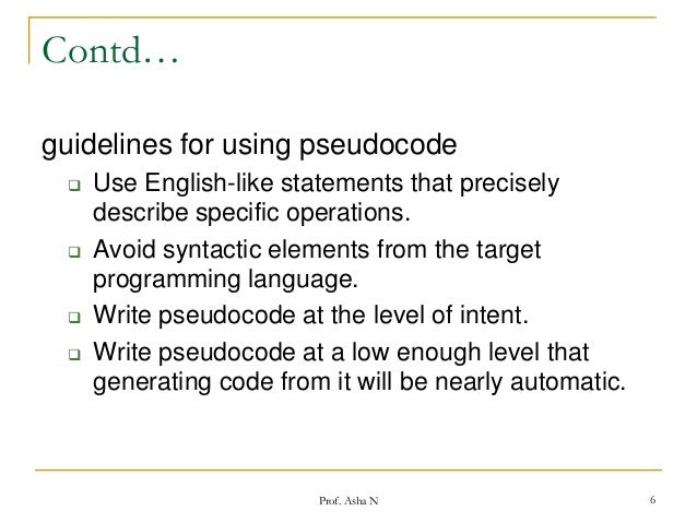 The pseudocode