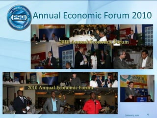 Annual Economic Forum 2010January 201119