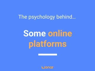 ○ No more late fees from movie rental
platforms
○ We’re bad at predicting our future states and
preferences
● Streaming allows us to feel like we’re paying for what
we want to watch in the moment
● We’re not stuck with movies we only want to watch in
theory
 