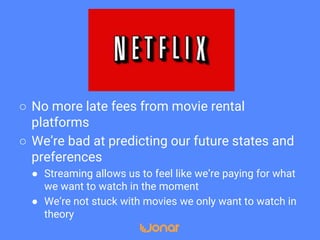 ○ Urgency
● Cant go back and get it later
● Not buying is a choice to never be able to buy it in the
future
● Idea of regret leads to purchase
○ Remove stigma of couponing
● We like discounts
● Other people are buying so less stigma to couponing
 