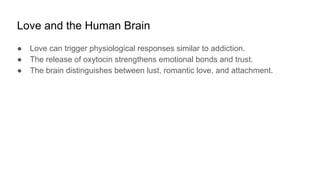 The Psychology of Love Understanding Human Connections | PDF