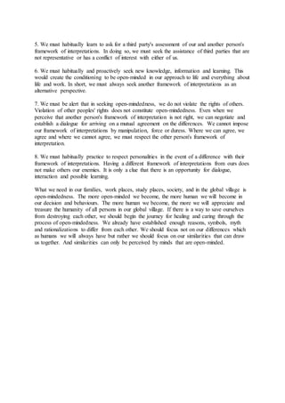 The psychology of open mindedness | DOCX