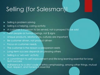 The psychology of selling 