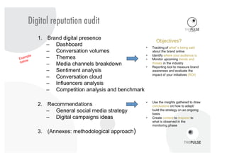 HOW ?
Via online market-research :




                                              130.000
                                              Belgians




                                                           1000
                                    Opinion              respondents
                                                          per e-mail




                               19
 