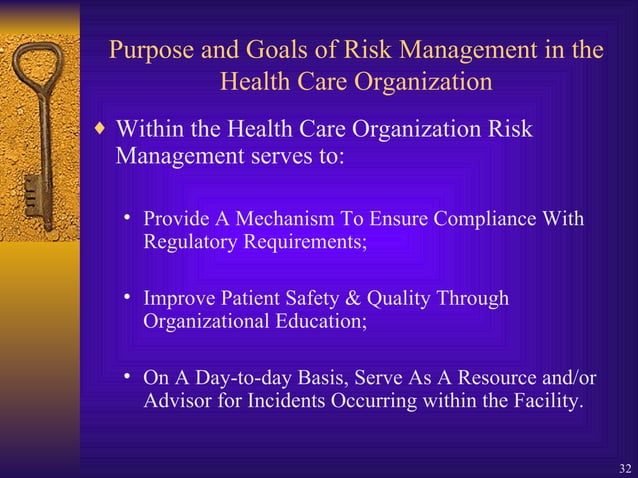 The Purpose And Goals Of Risk Management