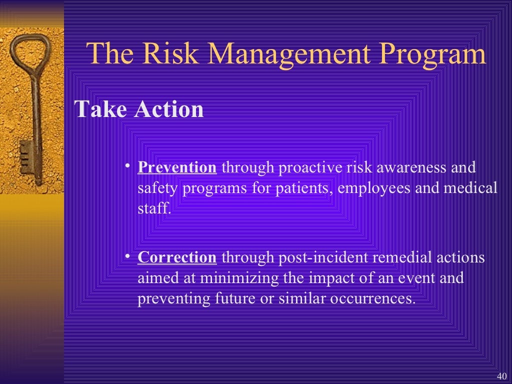 The Purpose And Goals Of Risk Management
