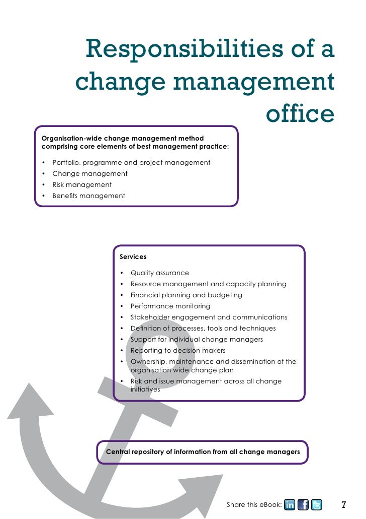 The purpose of a change management office