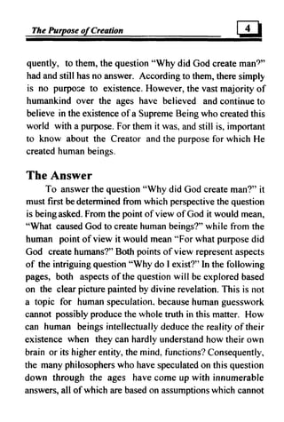 The Purpose of Creation | PDF