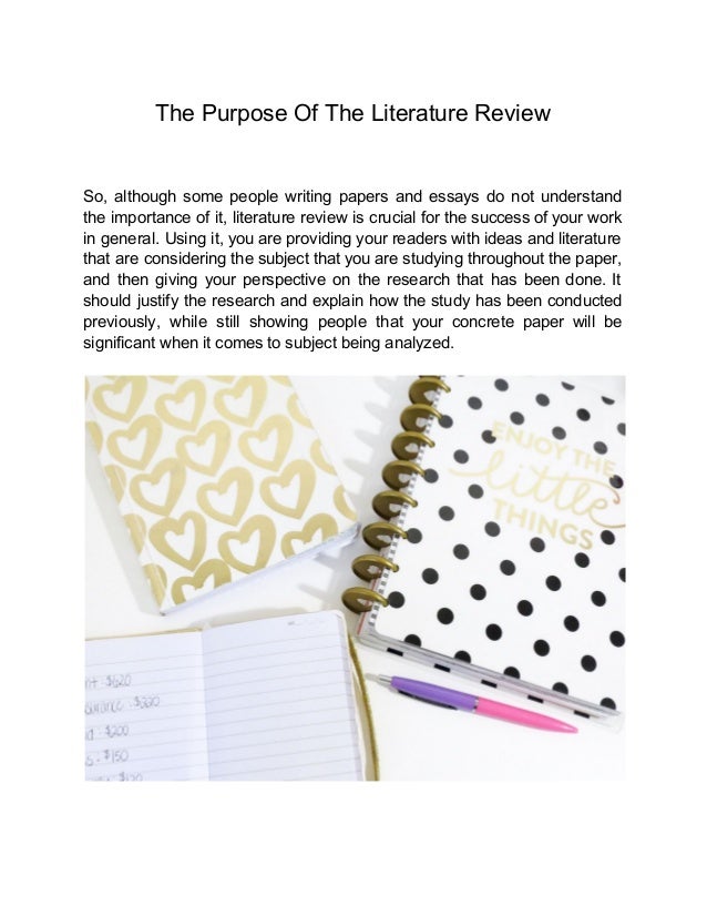 Explain the important of literature review in a research work