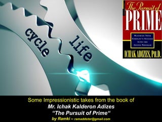 Some Impressionistic takes from the book of
Mr. Ichak Kalderon Adizes
“The Pursuit of Prime“
by Ramki – ramaddster@gmail.com
 