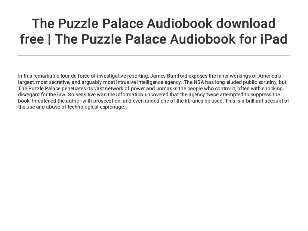 The Puzzle Palace Audiobook download free The Puzzle Palace Audiobo…