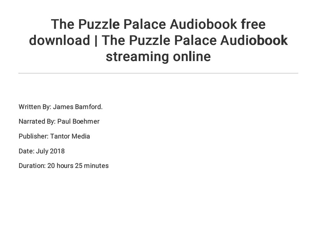 The Puzzle Palace Audiobook free download The Puzzle Palace Audiobo…