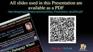 All slides used in this Presentation are
available as a PDF
http://designingoutcomes.net/china/China_Presentation_dec2015.pdf
File size: 14.2 mb
 