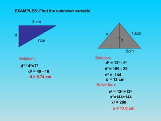 The pythagoras theorem | PPT