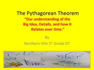 The Pythagorean Theorem “Our understanding of the  Big Idea, Details, and how it  Relates over time.” By Northern Hills 5 th  Grade GT 