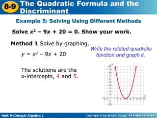 The Quadratic Formula and the Discriminant (1).ppt