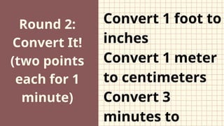 Point Conversion System unit conversion within and across systems | PPTX
