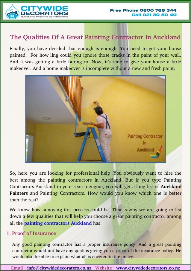 The Qualities Of A Great Painting Contractor In Auckland