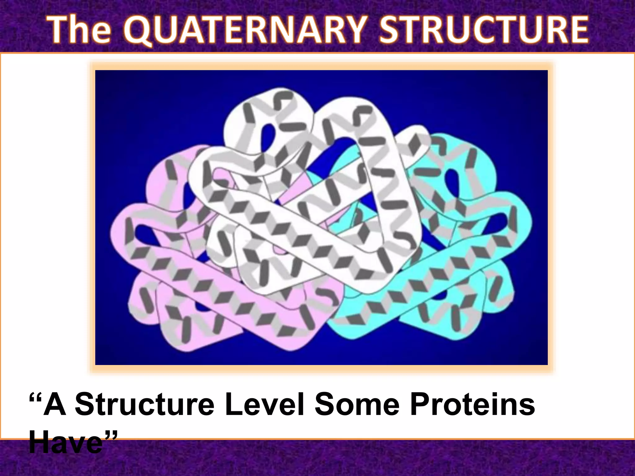 The Quaternary Structure of Protein | PPTX