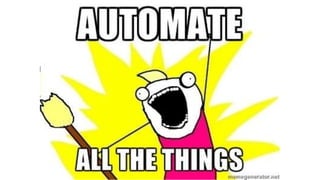 Every change that is made to…
…triggers the pipeline.
Continuous Delivery, Introduction
configuration
source code
environment
data
 