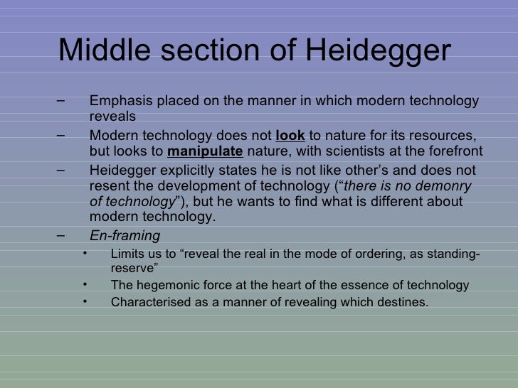 The Question Concerning Technology