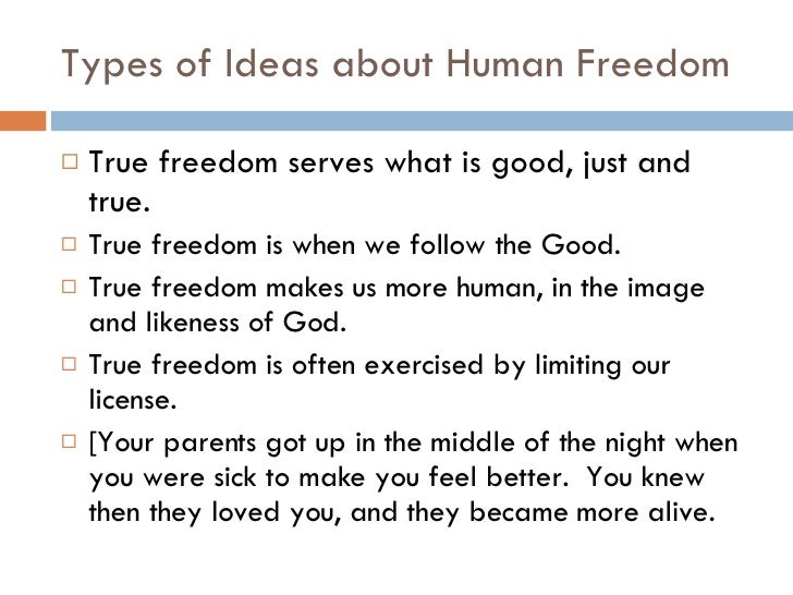 The Question Of Human Freedom