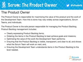 @vfrederikScrum: The Product Owner
 