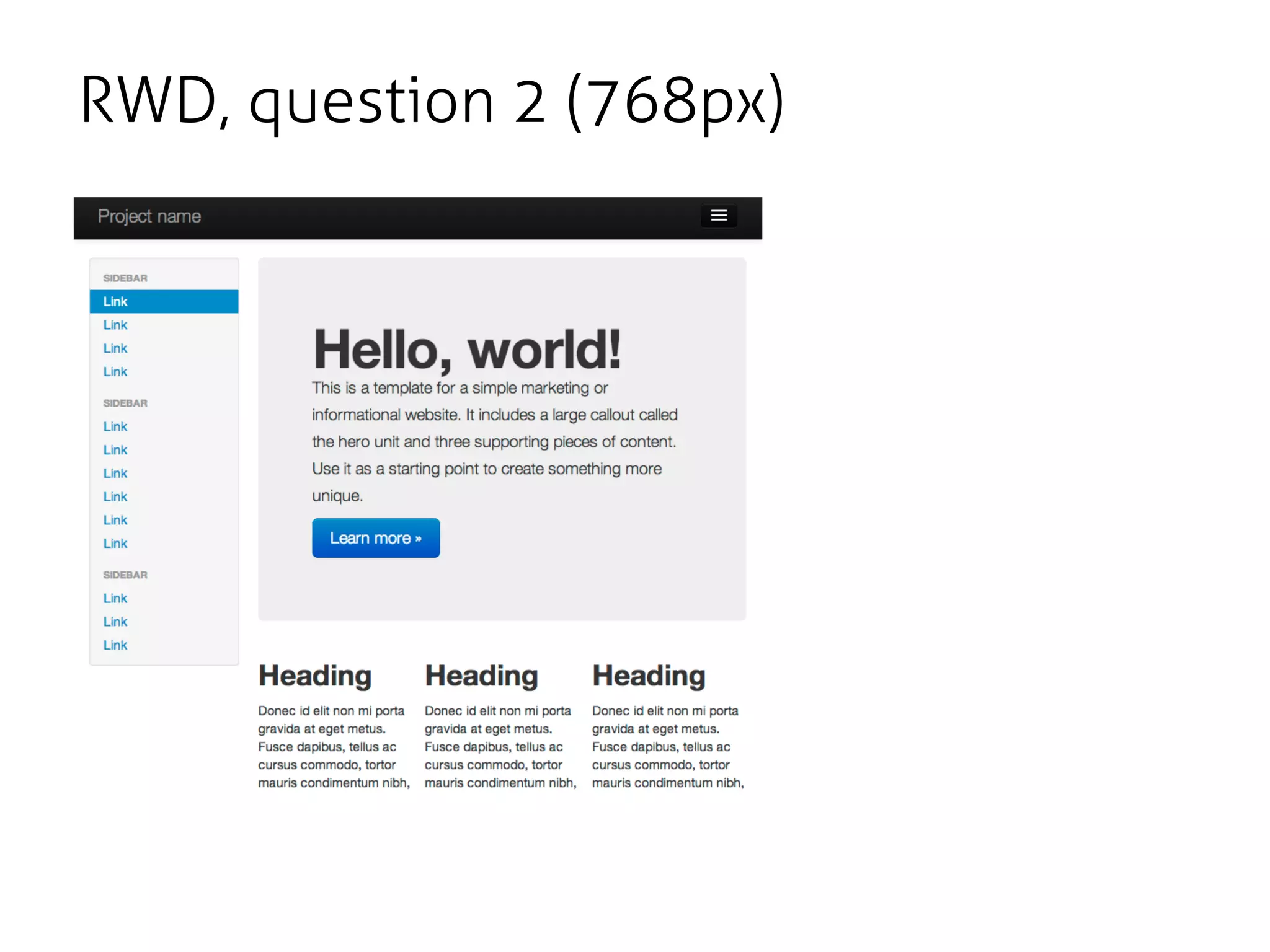 RWD, question 2 (768px)
 