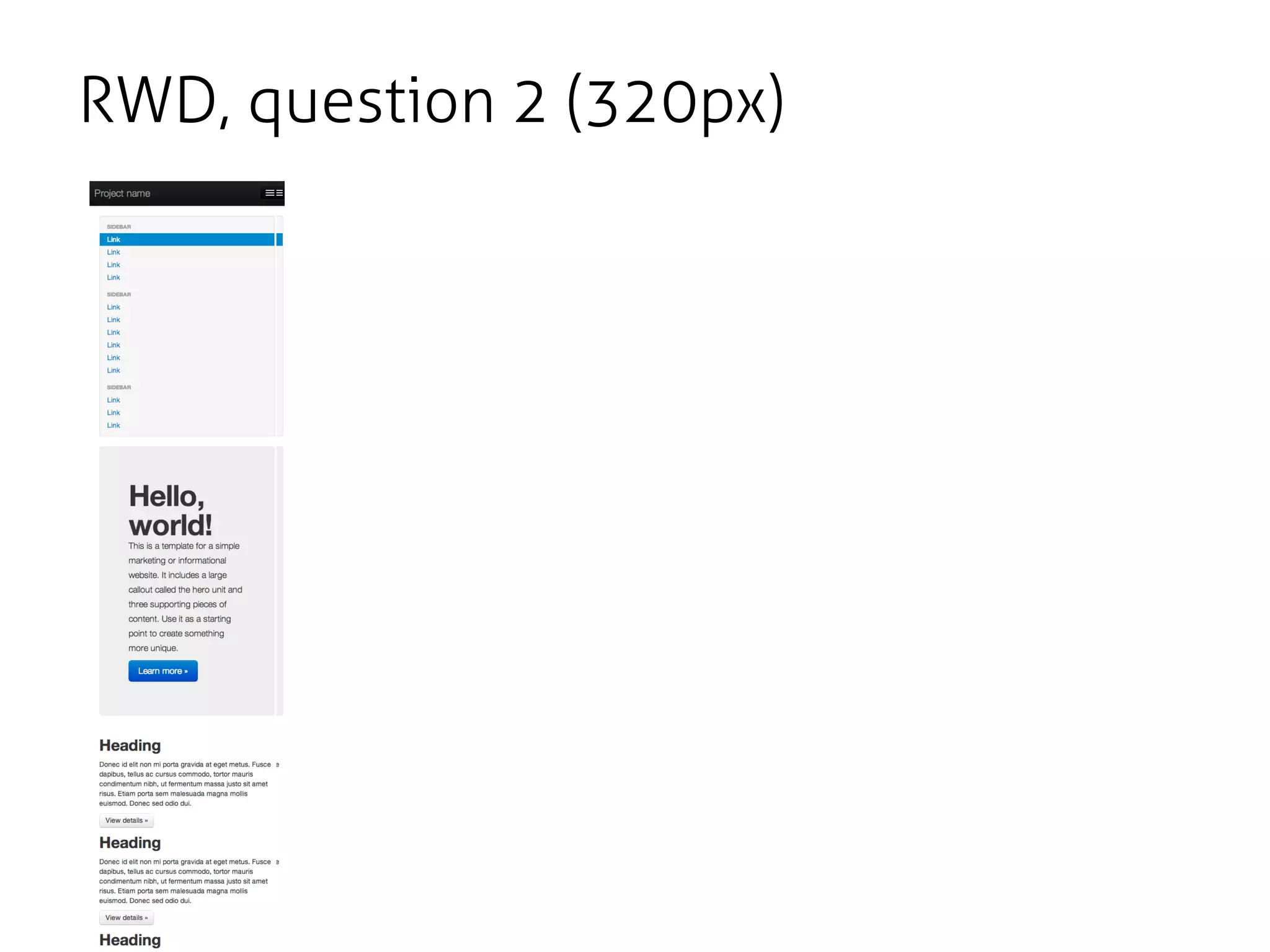 RWD, question 2 (320px)
 