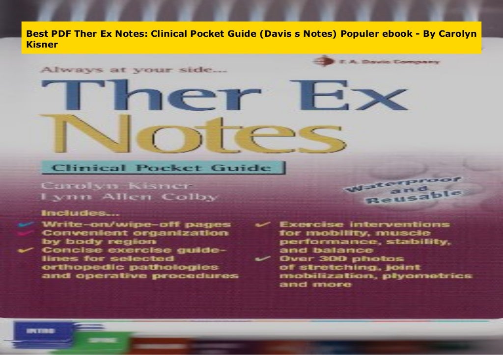 Best PDF Ther Ex Notes Clinical Pocket Guide (Davis s Notes) Populer…